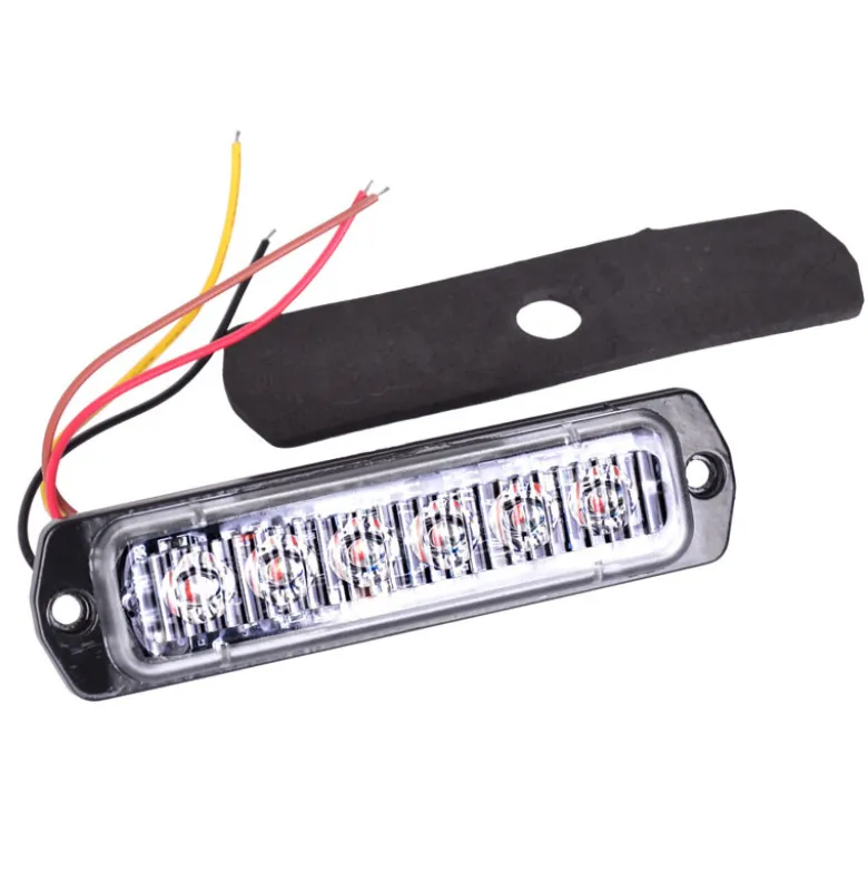 Blitzlys 6 x 3 watt - ekstra lav model