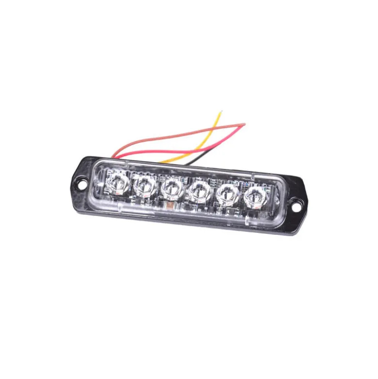 Blitzlys 6 x 3 watt - ekstra lav model