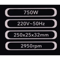 Bænksliber 250 mm - 750 watt