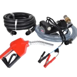 Dieselpumpe - 24 volt - med slange + håndtag