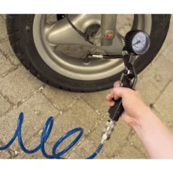 FERM Trykluft pumpepistol/dæktryksmåler