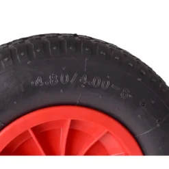 Hjul til trillebør 4.80/4.00-8 - plastikfælg - Ø12 mm aksel