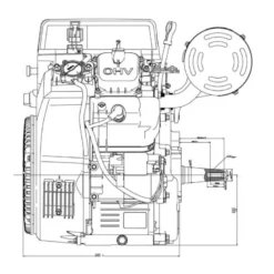 27 hk Loncin benzinmotor 2-cyl.