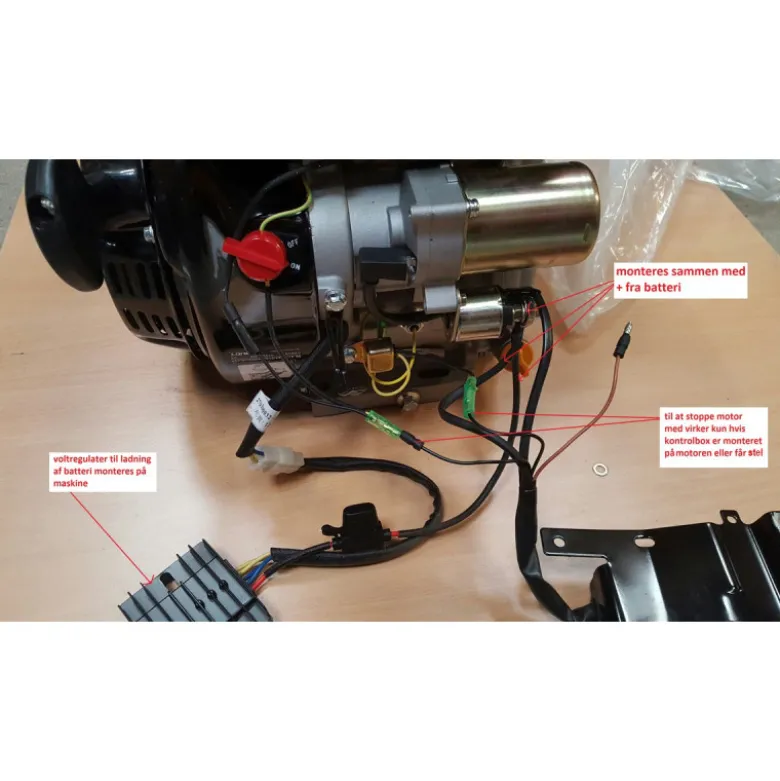 15 hk Loncin benzinmotor 25 mm aksel + elstart