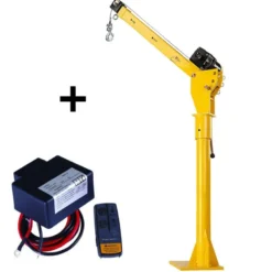 Ladkran elektrisk - 12 volt - med trådløs fjernbetjening