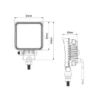 LED Arbejdslampe 16 watt - med on/off kontakt