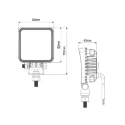 LED Arbejdslampe 16 watt - med on/off kontakt