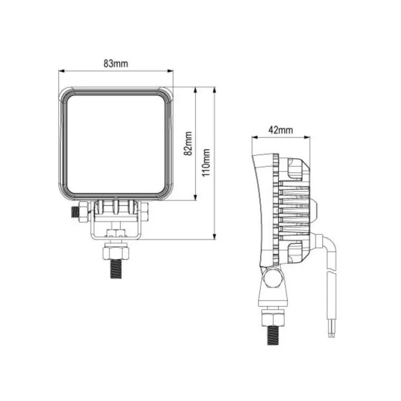 LED Arbejdslampe 16 watt - med on/off kontakt