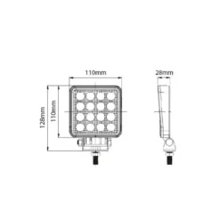 LED Arbejdslampe 32 watt - 60° spredning