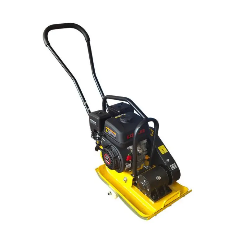 Pladevibrator 62 kg m/Loncin motor, gummiplade og kørehjul