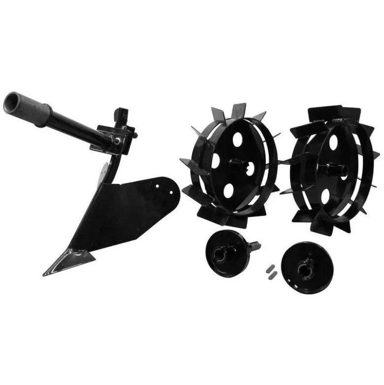 Plov (dobbelt) og hjul til havemaskine / mini traktor
