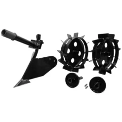 Plov (2 skær) og hjul til havemaskine / mini traktor