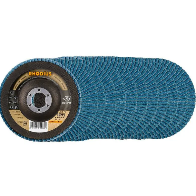 Rhodius Flapskiver 10 stk. 125 mm - korn 40