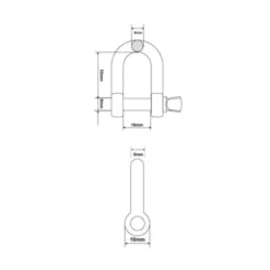 Sjækel - 8 mm - 200 kg - 2 stk.