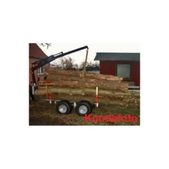 Skovvogn 1.000 kg med kran og boogie hjul