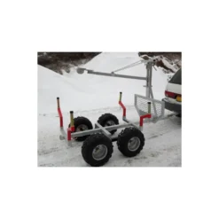 Skovvogn 1.000 kg med kran og boogie hjul