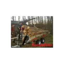 Skovvogn 1.000 kg med kran og boogie hjul