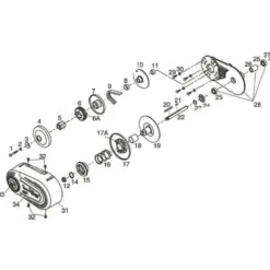 Vario kobling til go-kart (motor med 25 mm aksel)