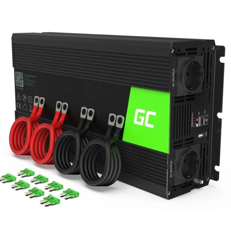2000/4000 watt Inverter DC 12V til AC 230V - REN sinus